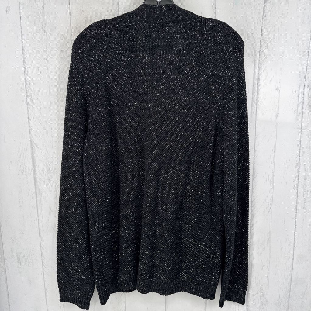 XL metallic detail v-neck pullover