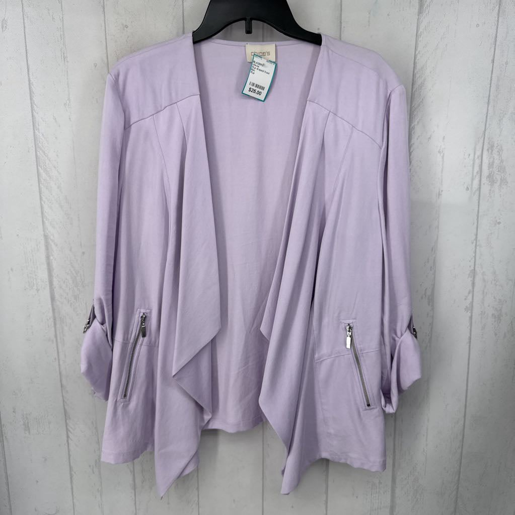XLp draped front tab slv twill jacket