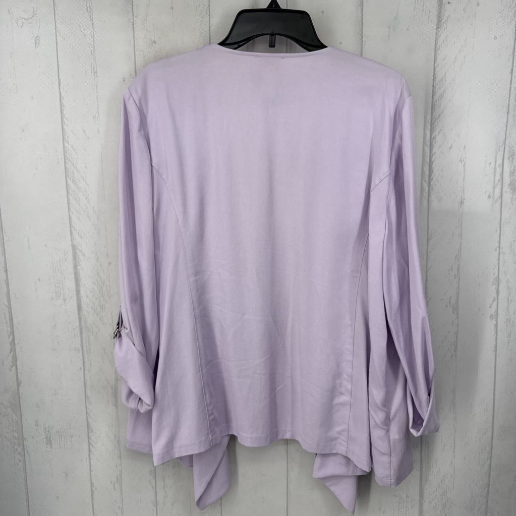XLp draped front tab slv twill jacket