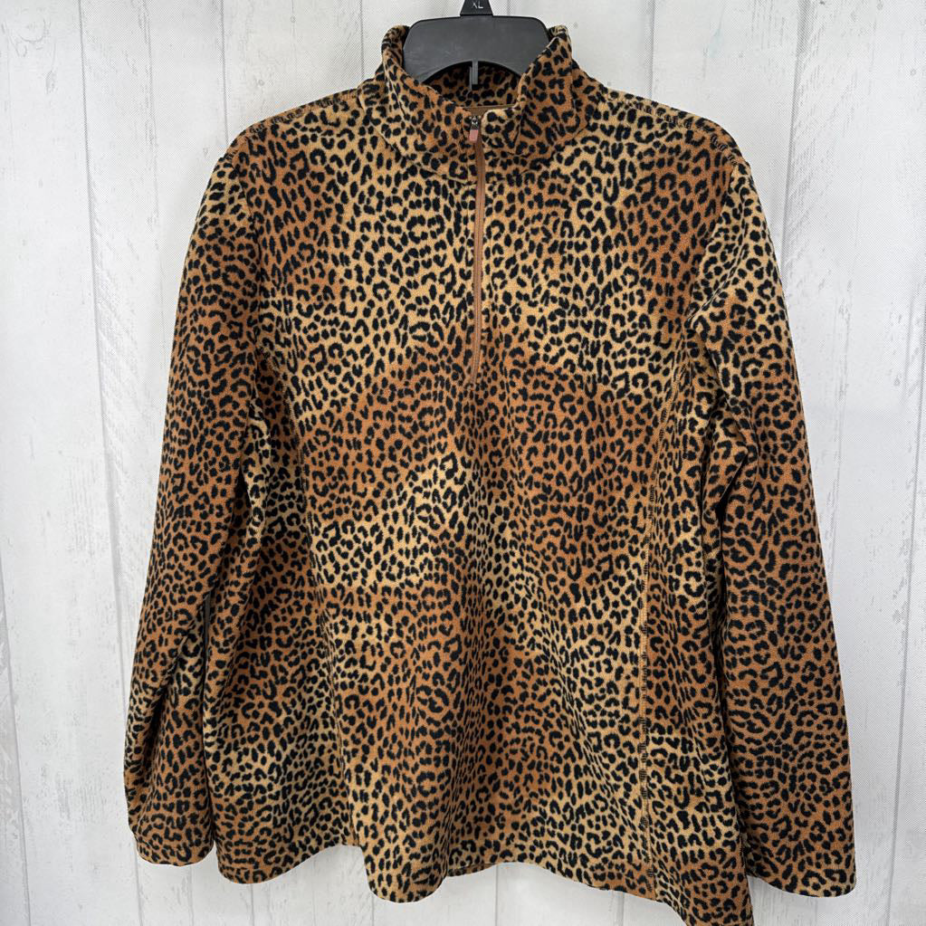 XL animal print fleece pullover