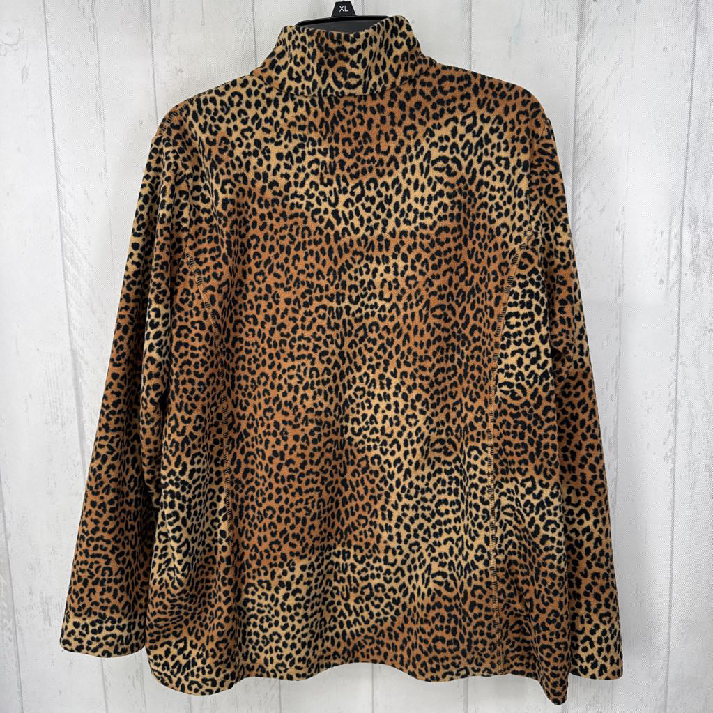 XL animal print fleece pullover