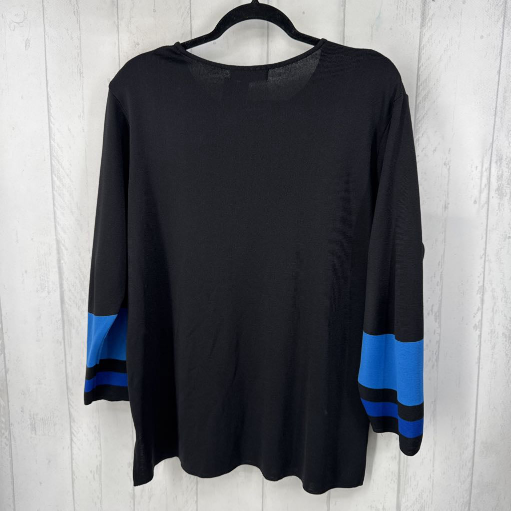 1X colorblock l/s knit top