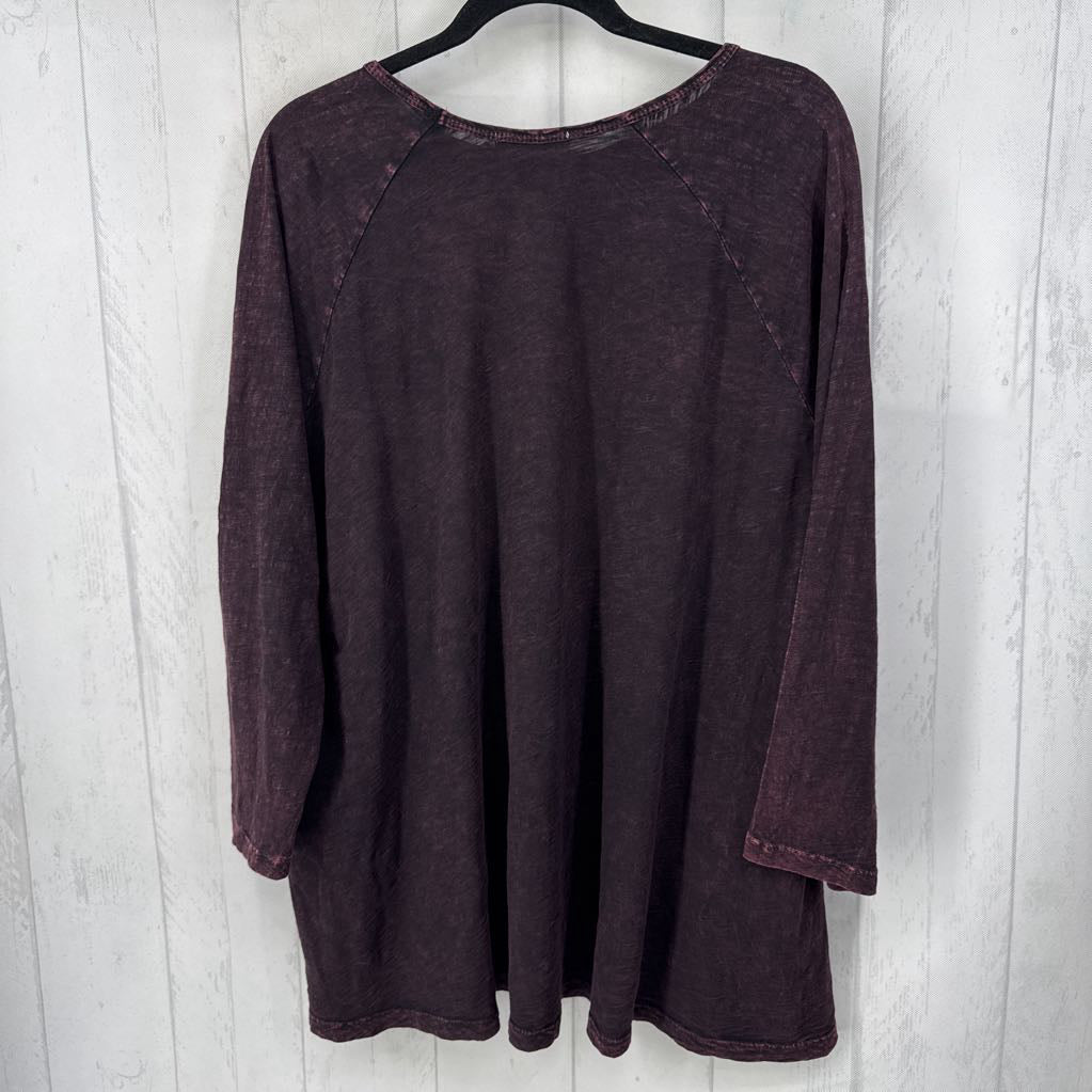 1X flo print 3/4 slv top