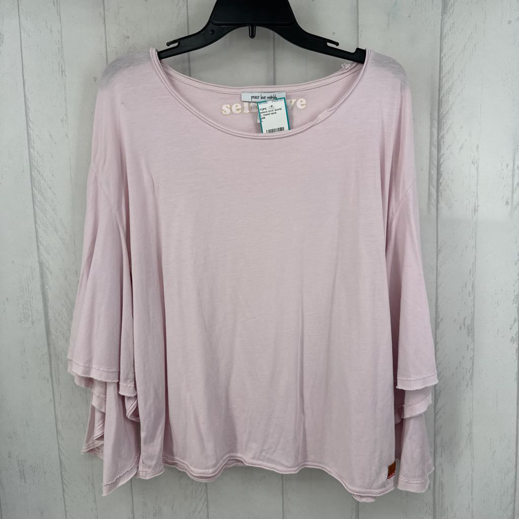 L round neck flutter slv tee