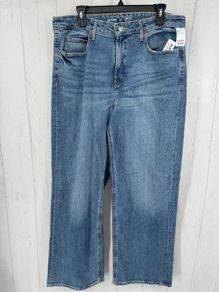 14 hi-rise wide leg jean
