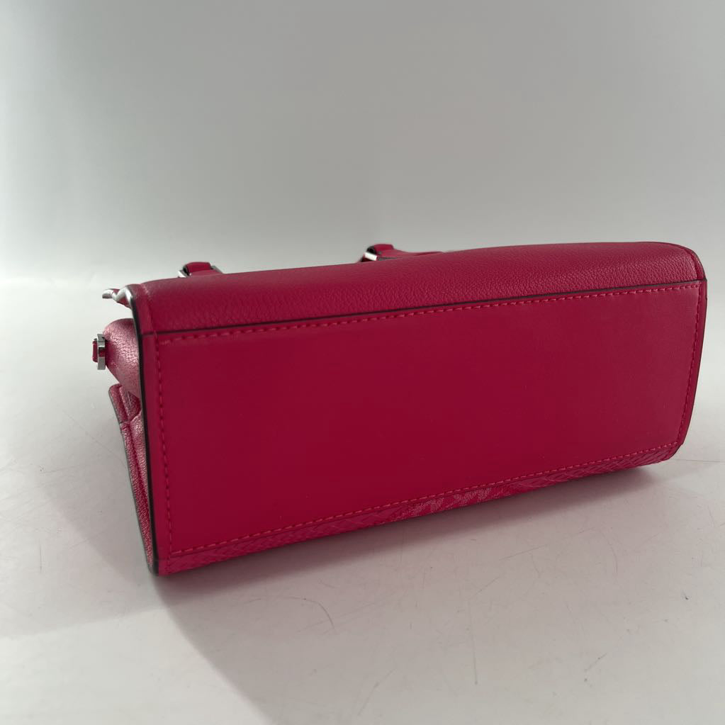 R598 signature snake embossed satchel