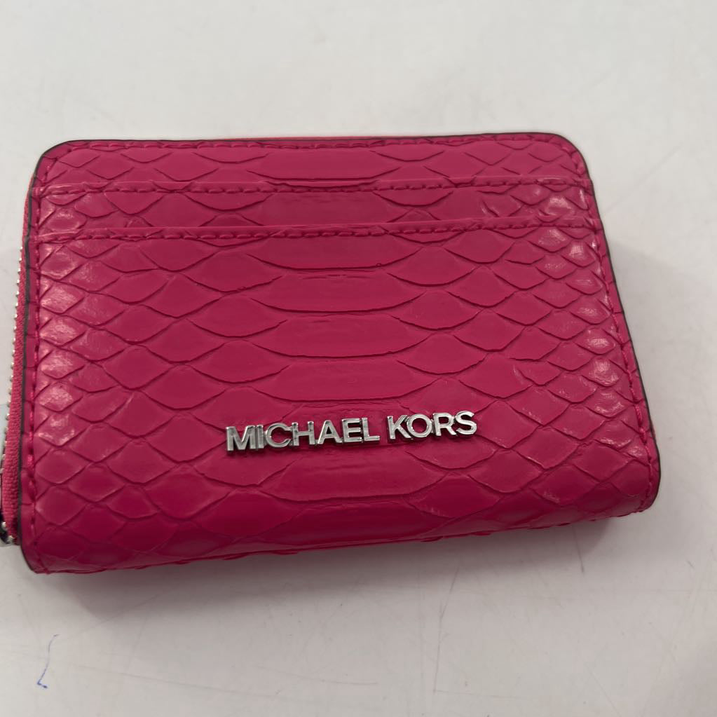 R188 croc embossed zip around wallet