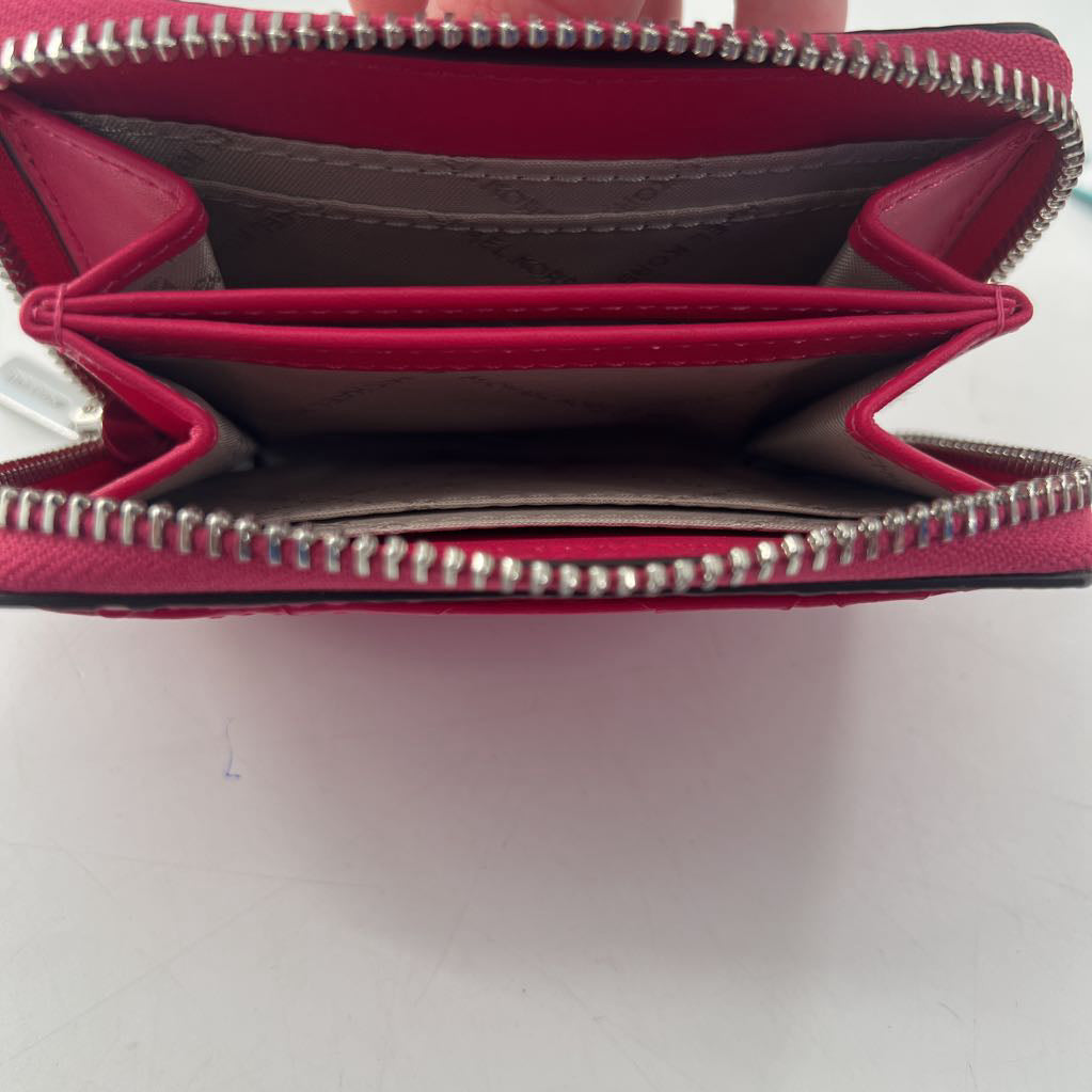 R188 croc embossed zip around wallet