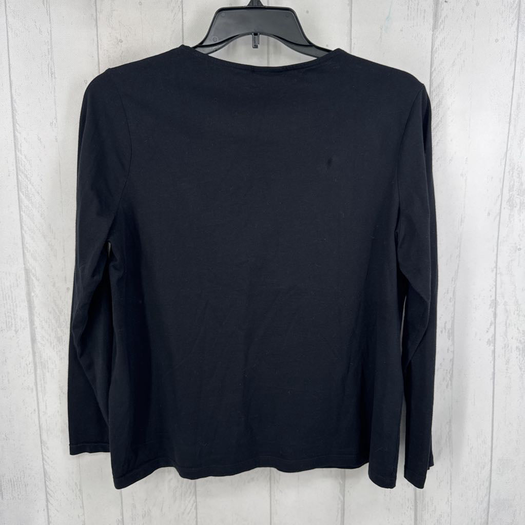 L embroidered l/s tee