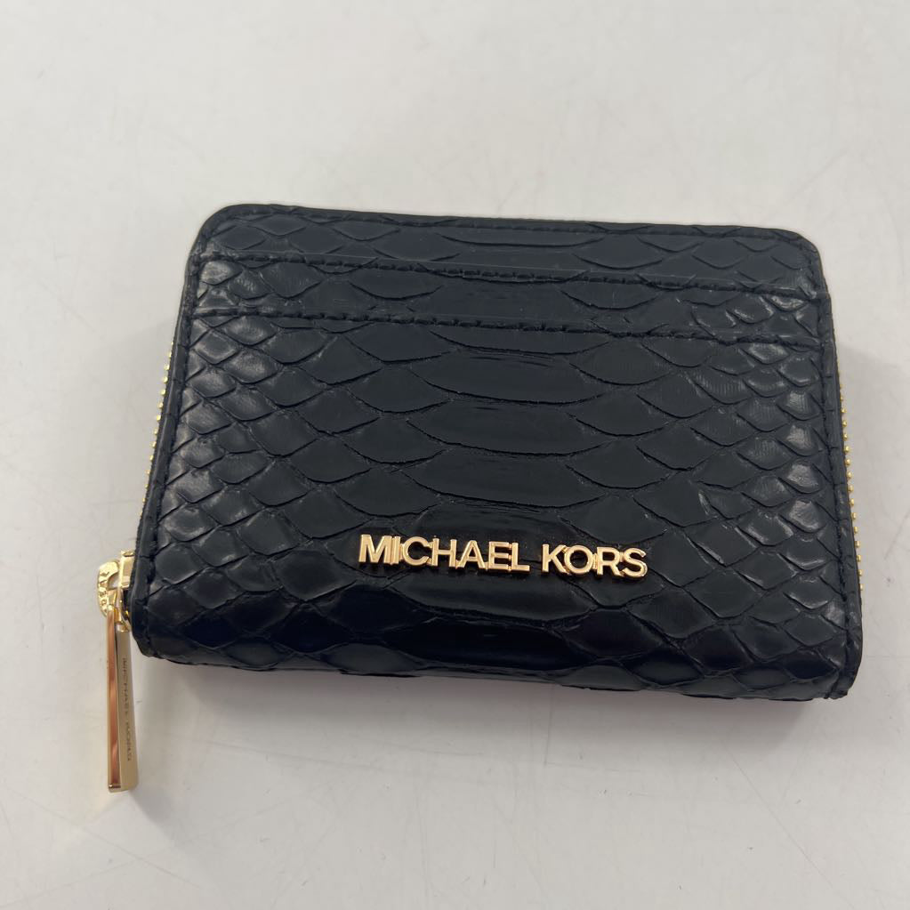 R188 croc embossed zip around wallet