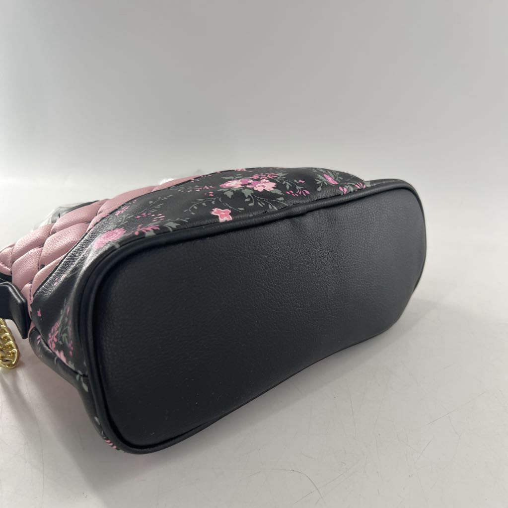 R68 quilted top handle floral satchel