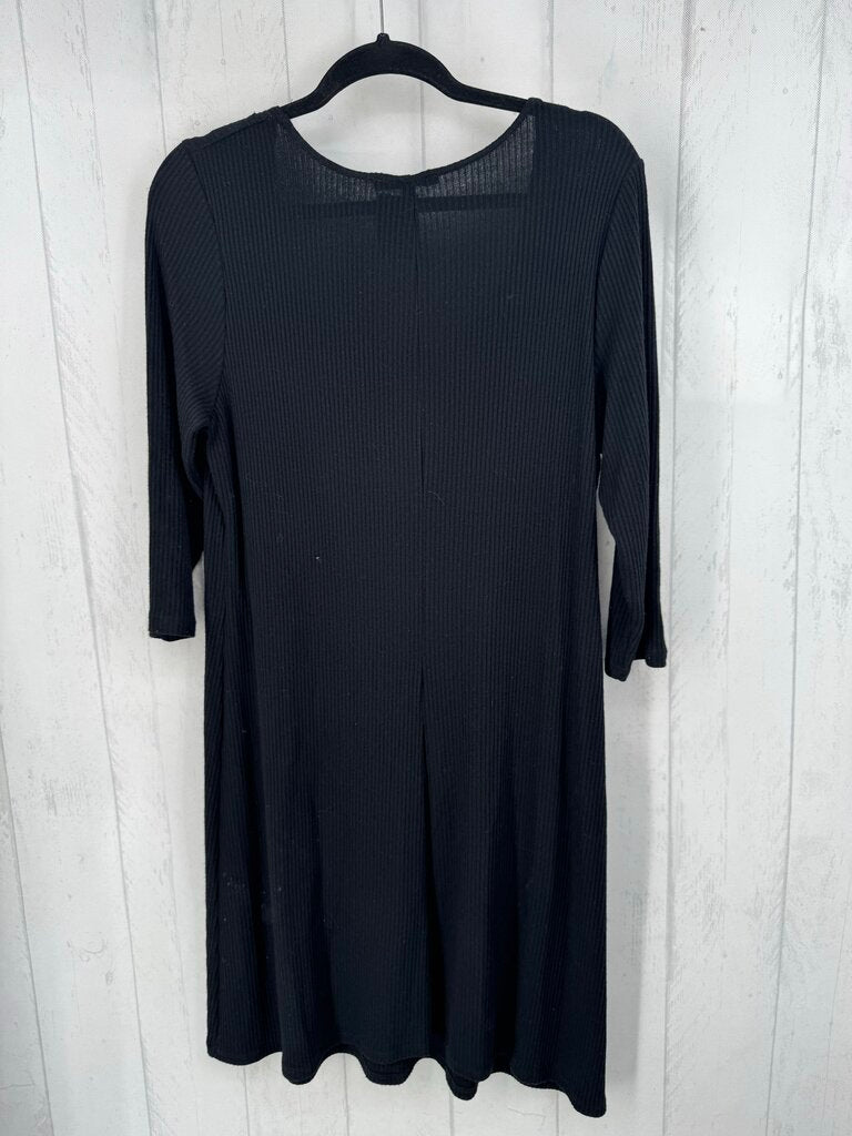 XL ribbed scoop neck l/s dress