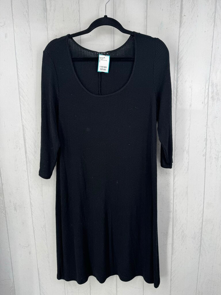 XL ribbed scoop neck l/s dress