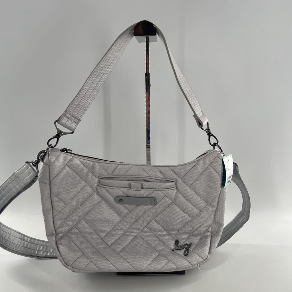 quilted shoulder/crossbody w/ back zip compartment