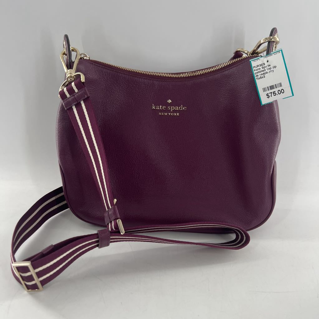 pebbled top zip crossbody