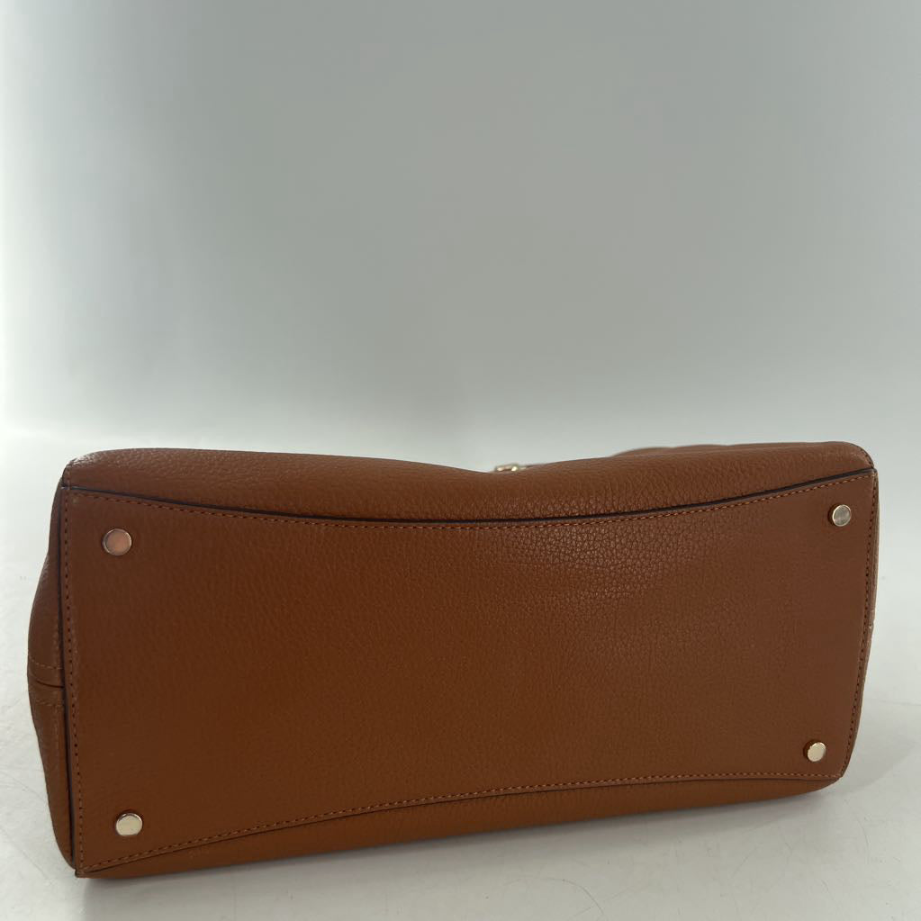 pebbled top handle satchel