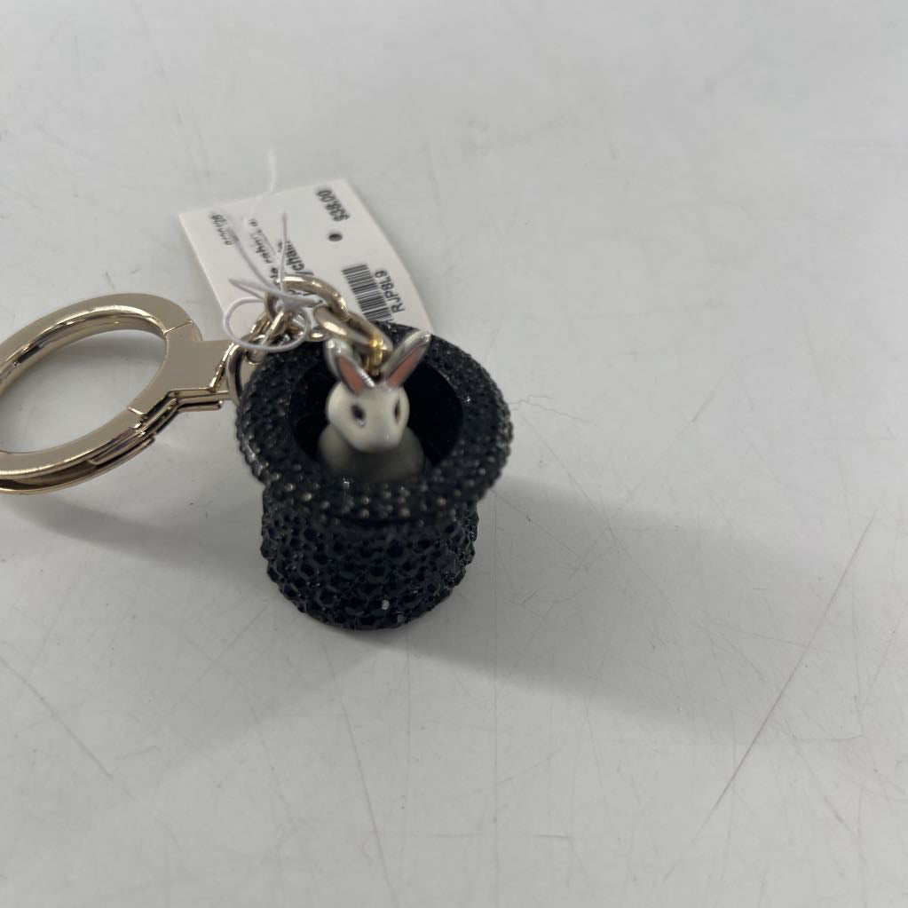 kate spade rabbit in a hat keychain