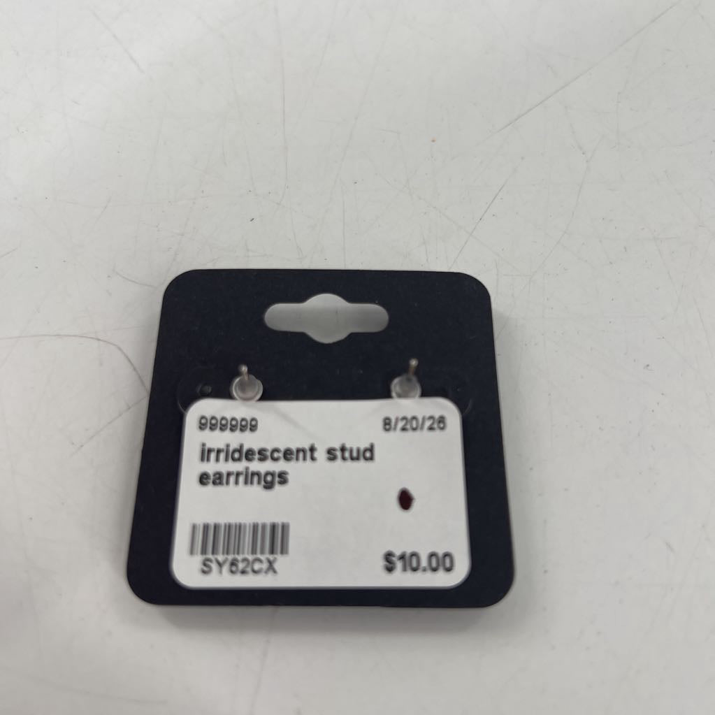 irridescent stud earrings