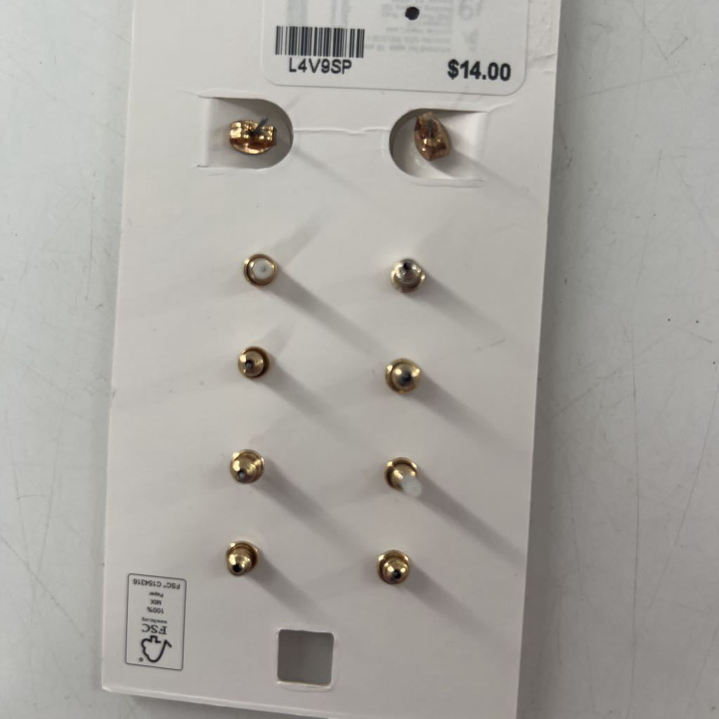 5pr gold tone earrings