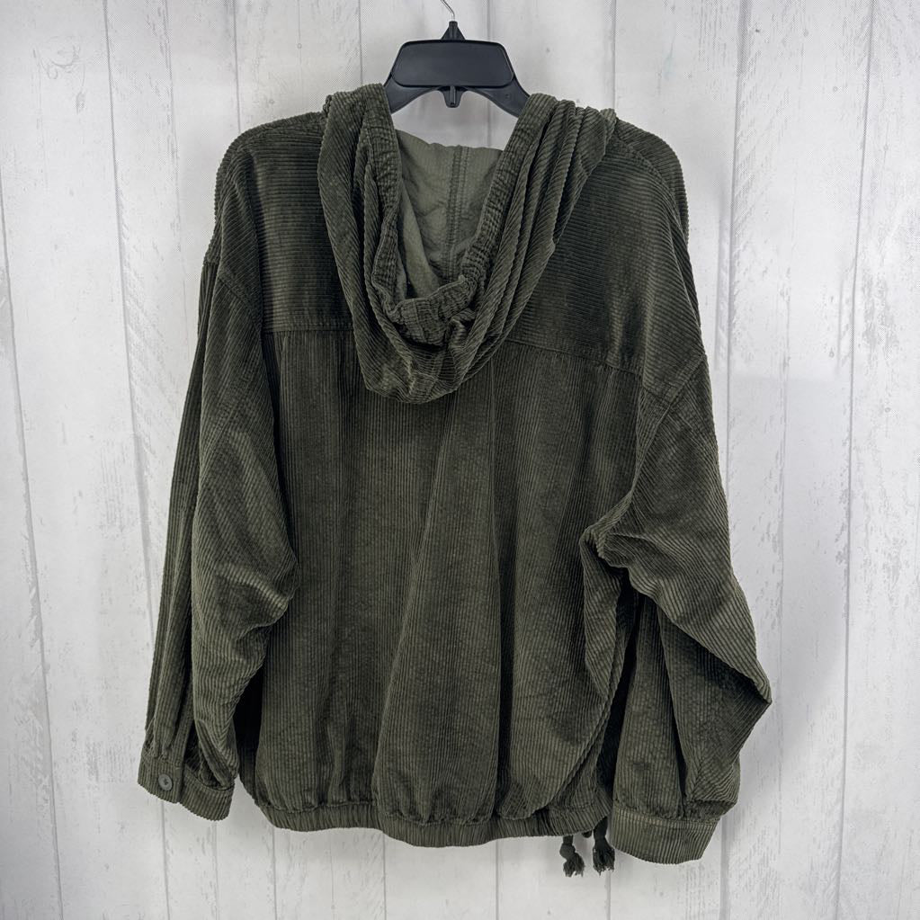 XL corduroy hooded pullover