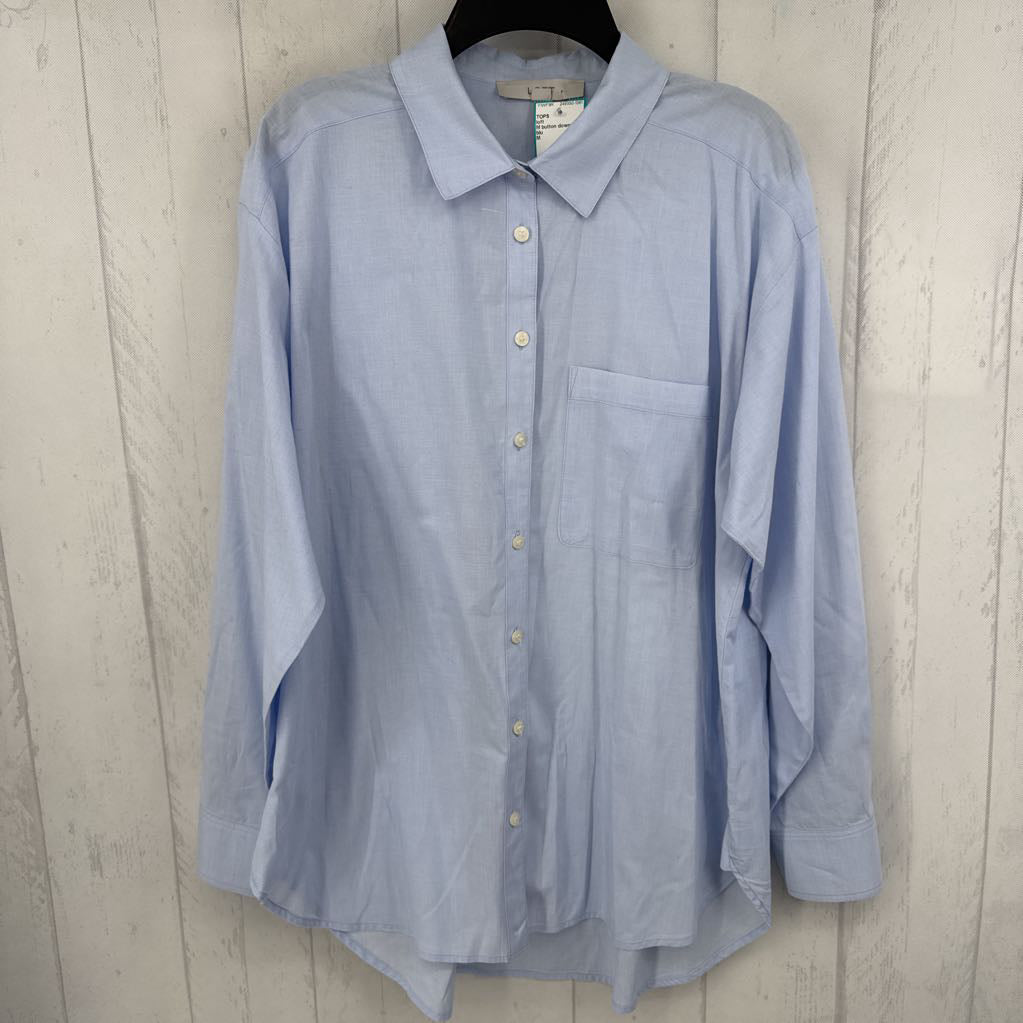M button down l/s top