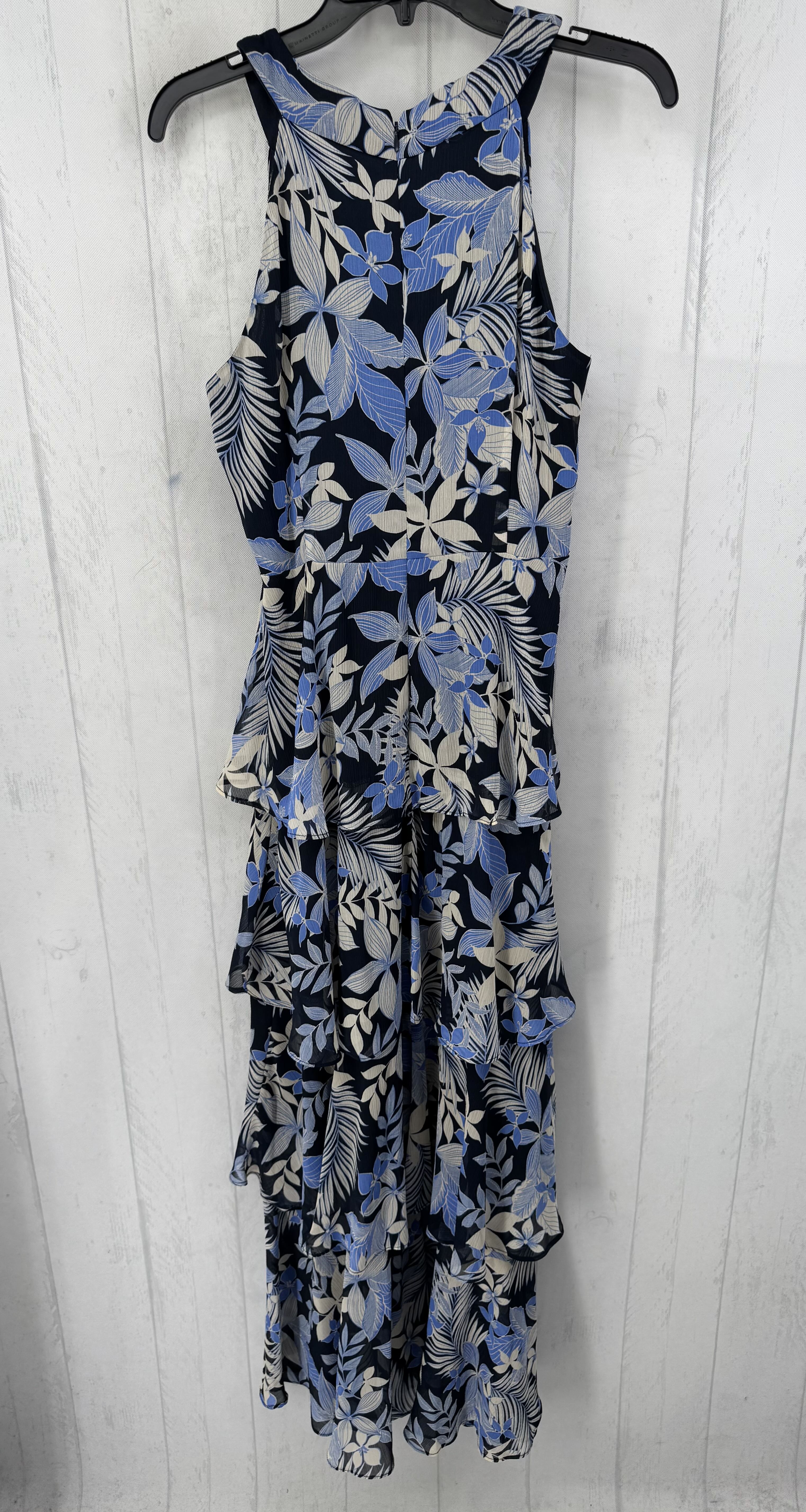 10 flo print ruffled slvls dress