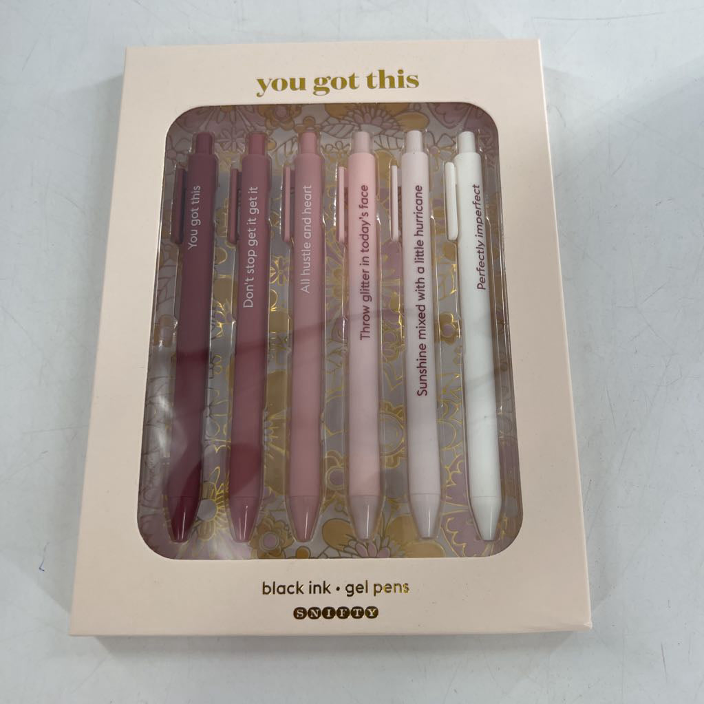 black ink gel pens- you got this