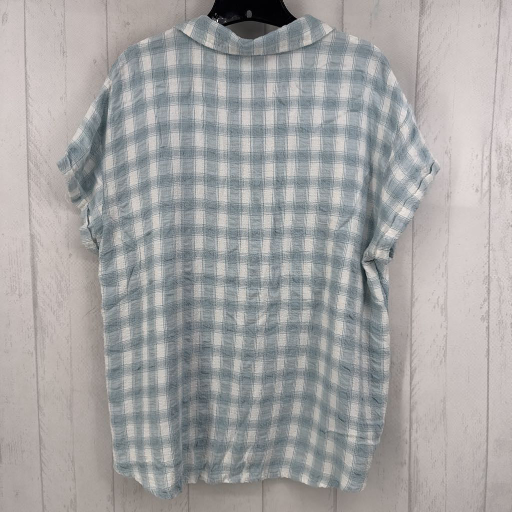 Plaid Button Down s/s w/ Front Pocket