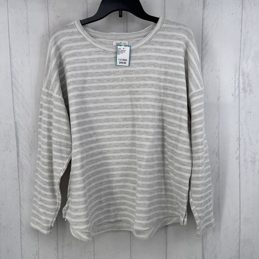 Striped Drop Shoulder Knit L/s