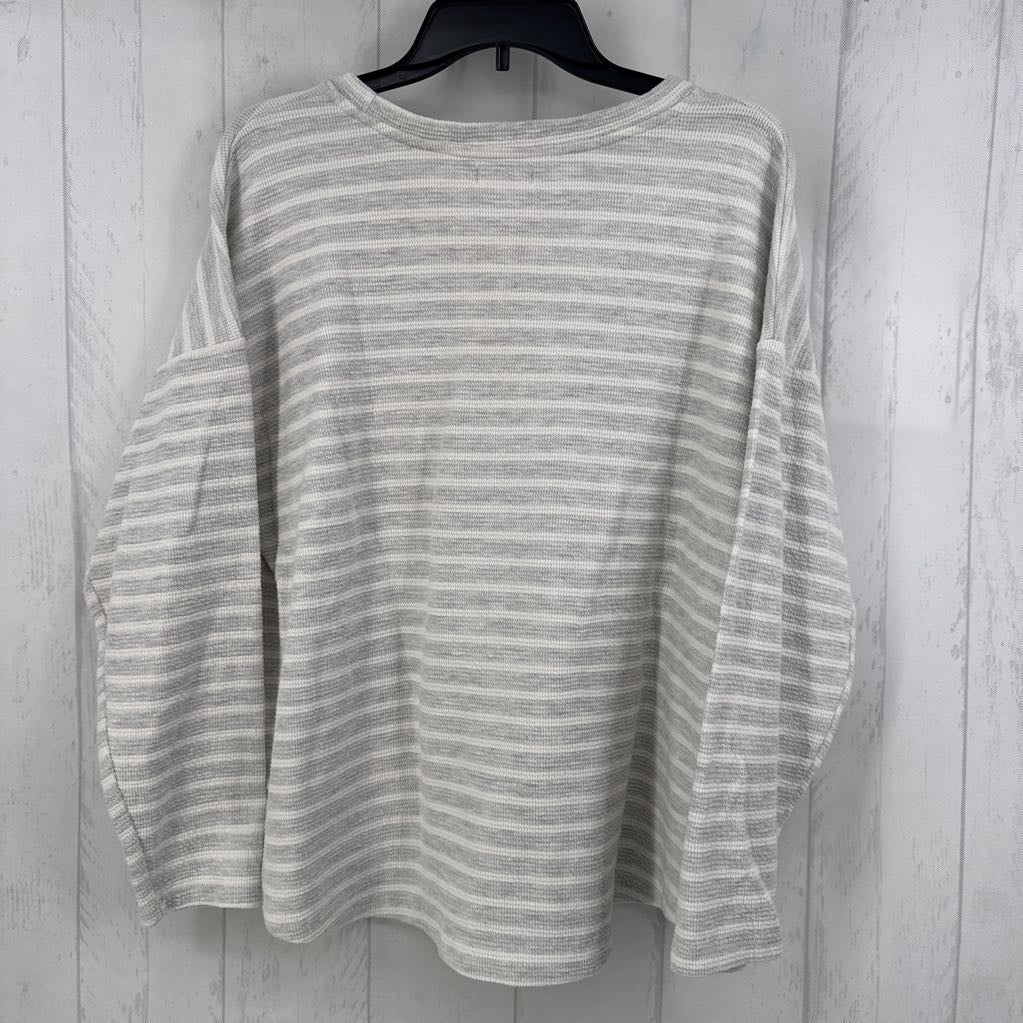 Striped Drop Shoulder Knit L/s