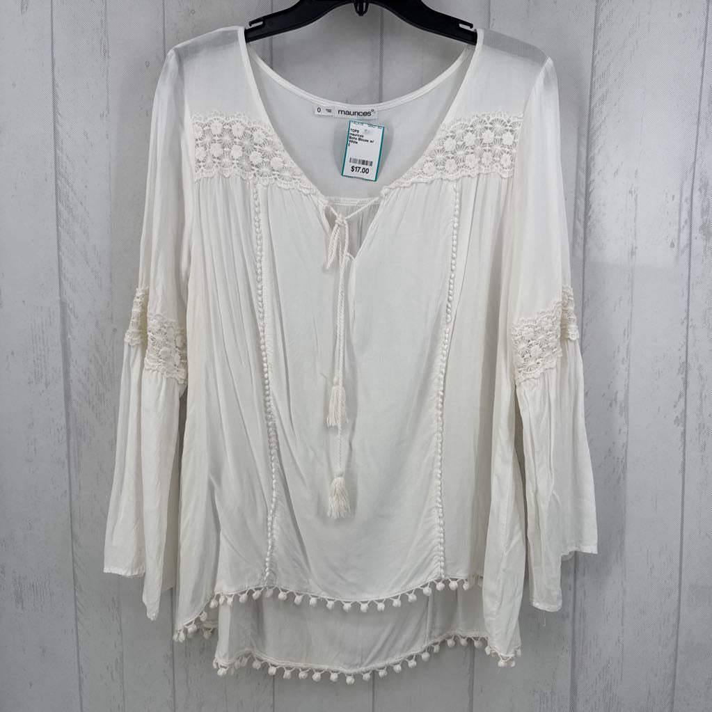 Boho Blouse w/ Lace Details