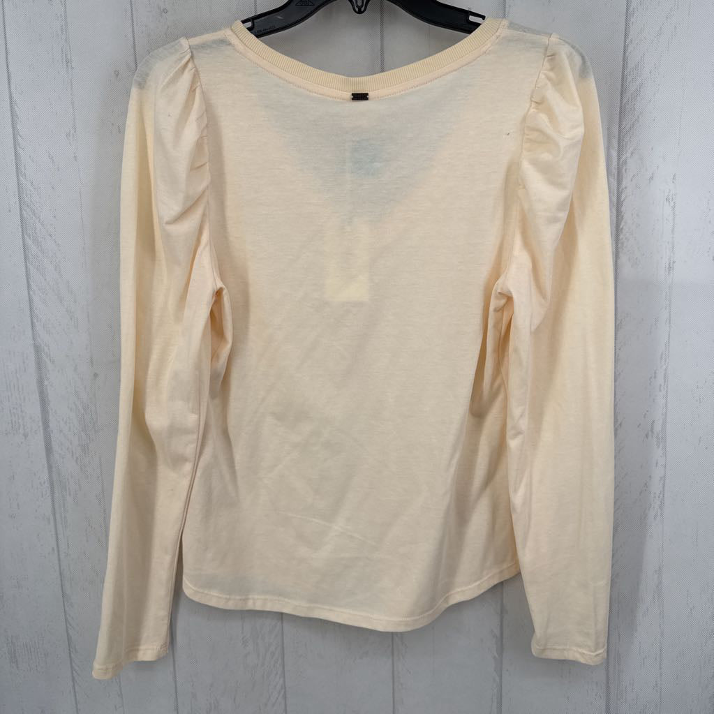 R48 S v-neck puff l/s top