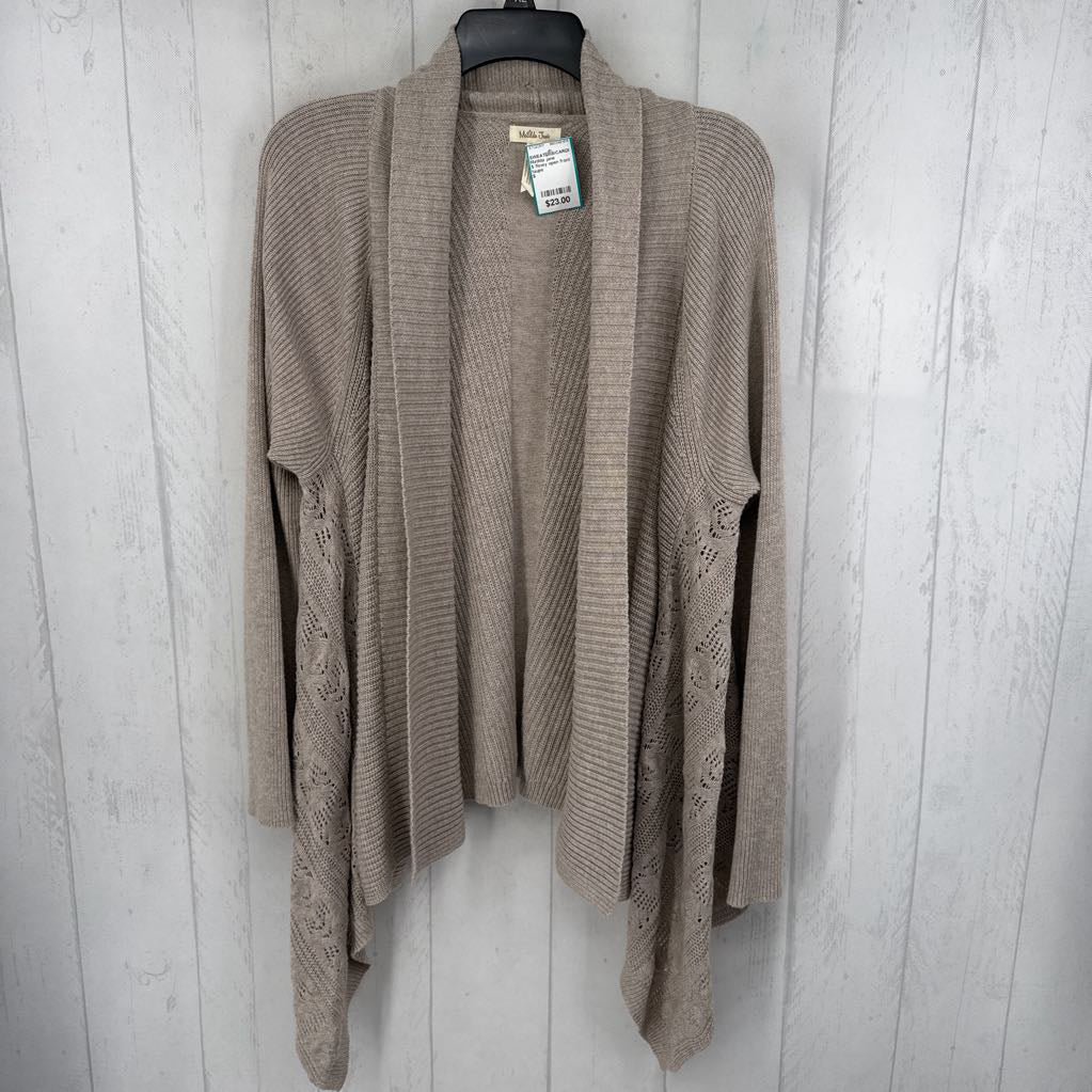 S flowy open front cardi