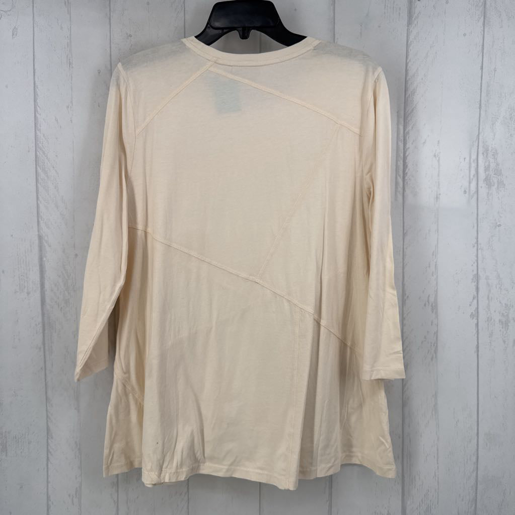 Ombre V-Neck Top 3/4 Sleeve