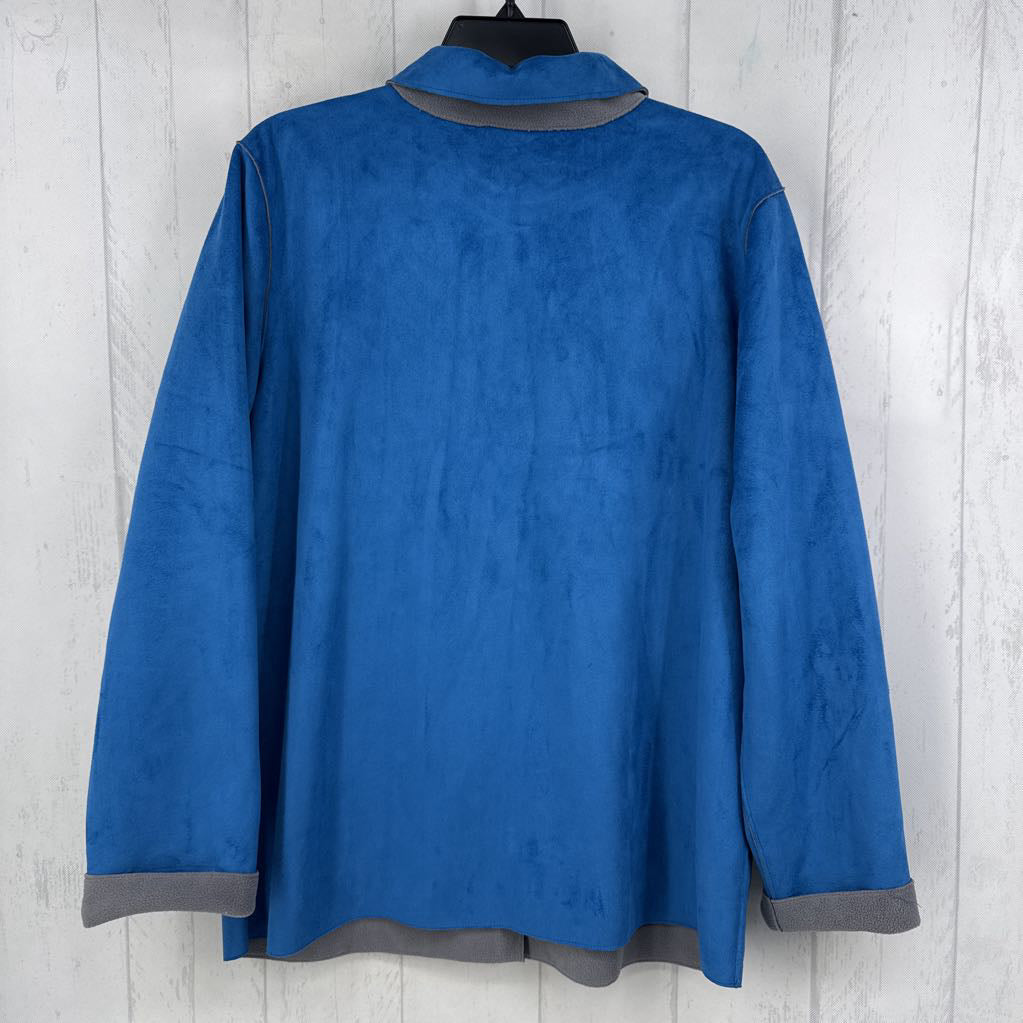 Fleece Lined Snap Front Shacket