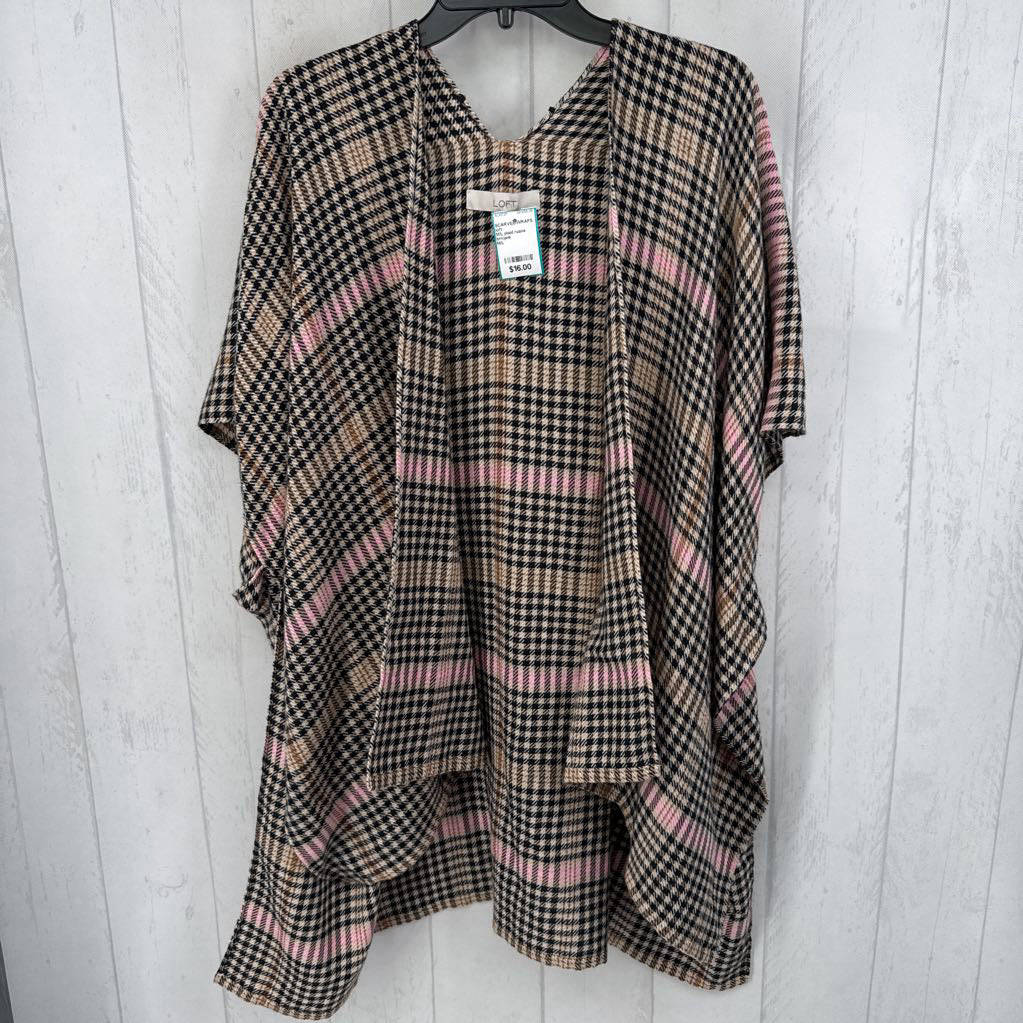 M/L plaid ruana