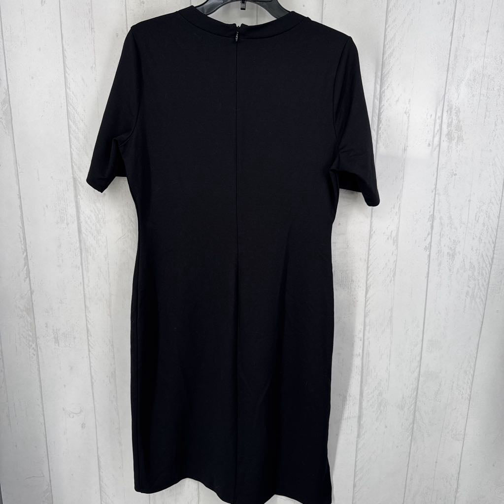 Lp button detail s/s sheath dress