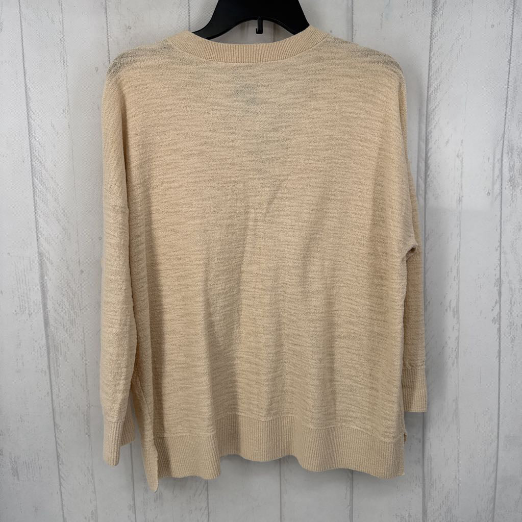 L quarter button down sweater