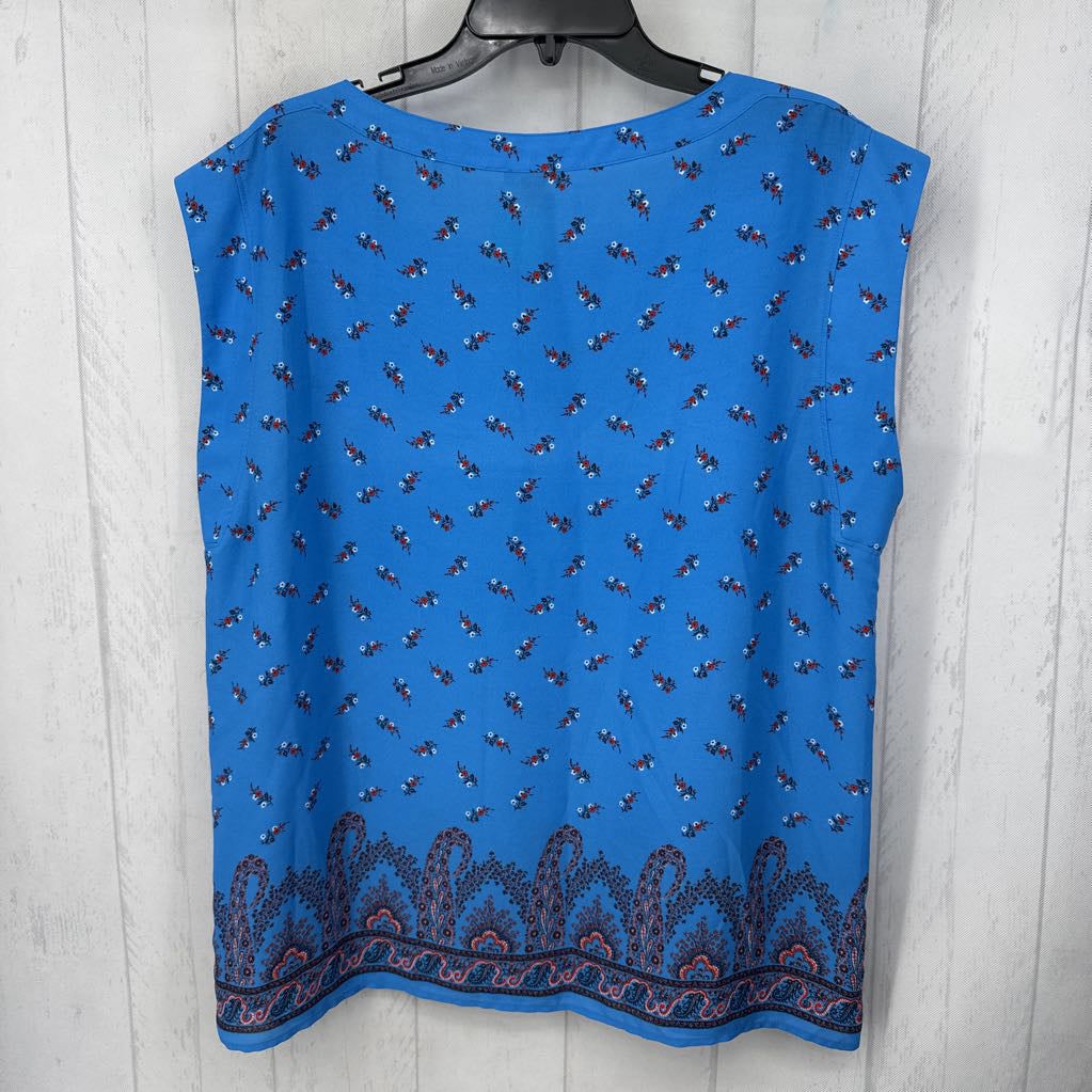 L flo print cap slv top