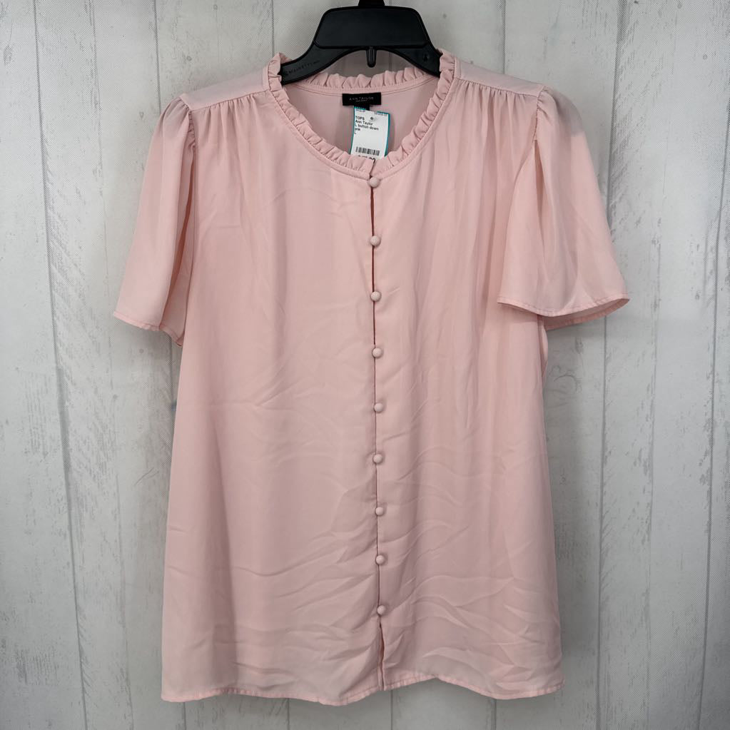 L button down flutter s/s top