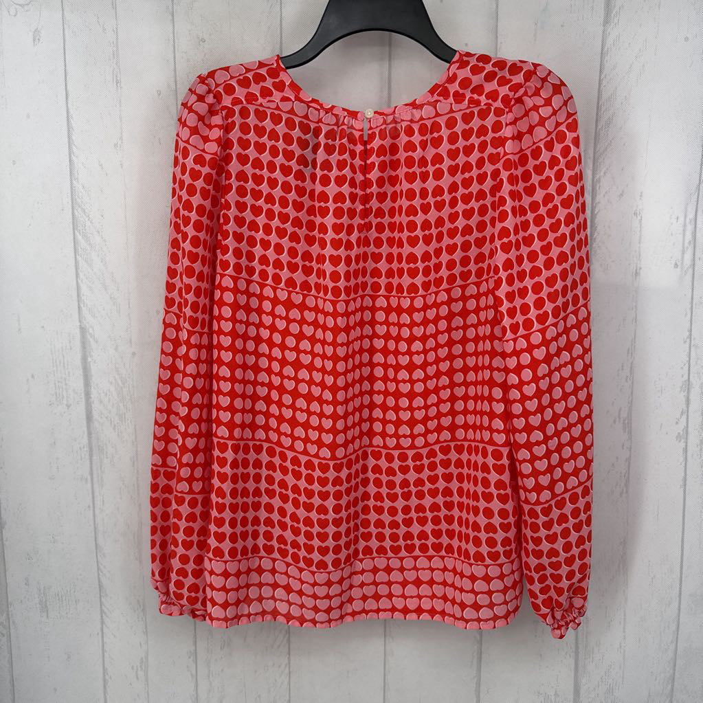 M heart print l/s top