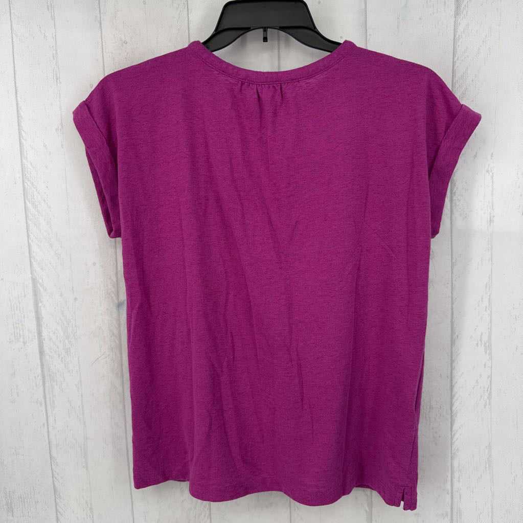M quarter button down s/s top