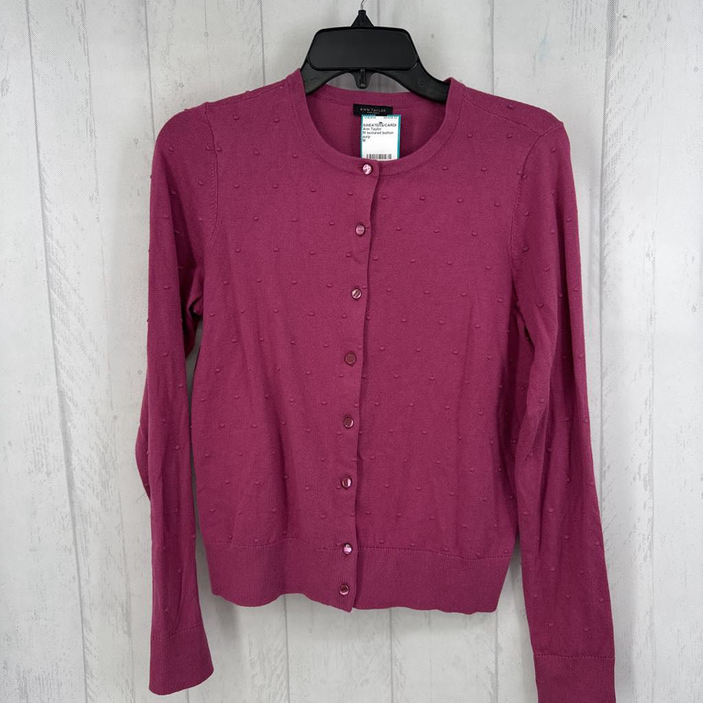 M textured button down cardi