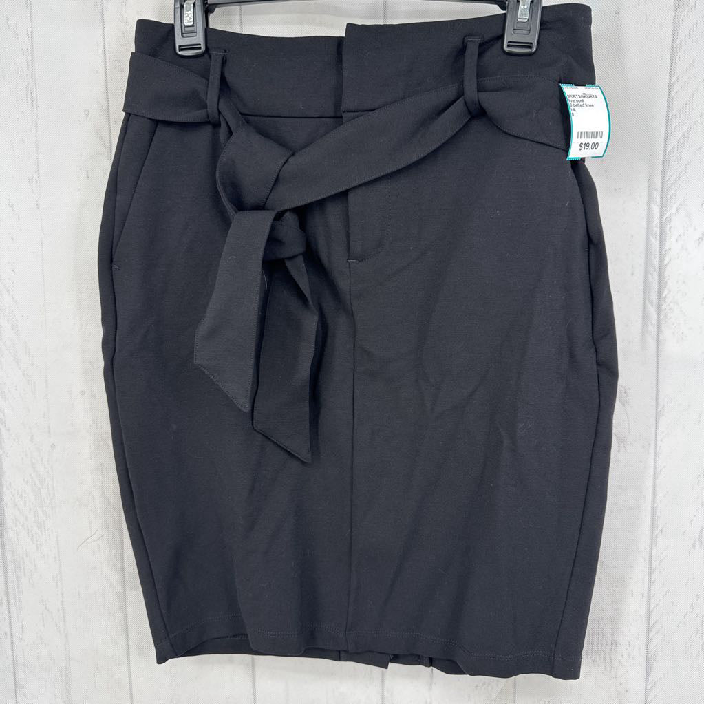 8 belted knee length skirt