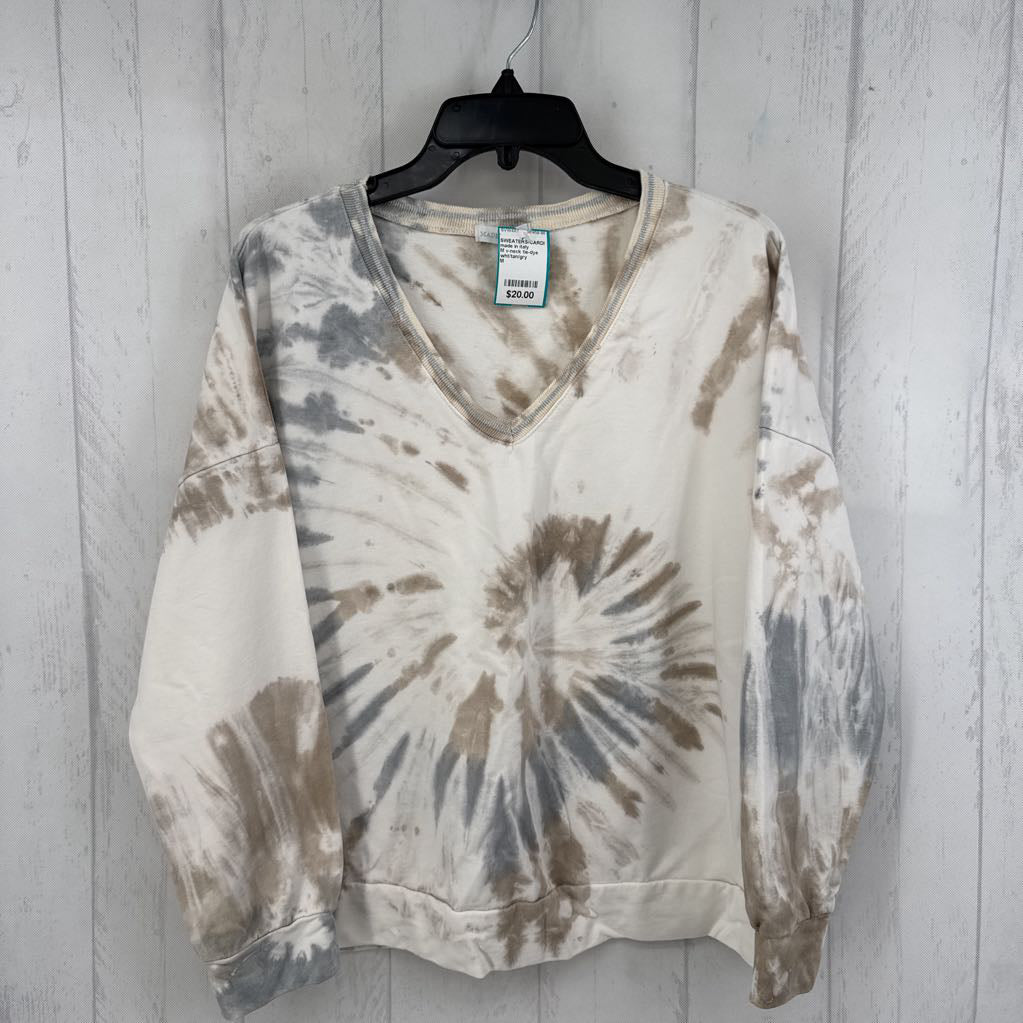 M v-neck tie-dye sweatshirt