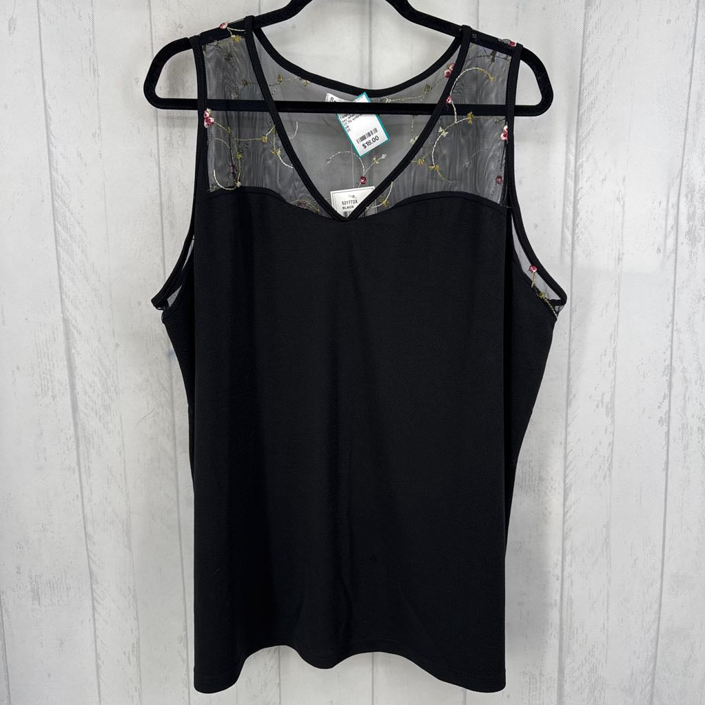 3X flo embroidered tank