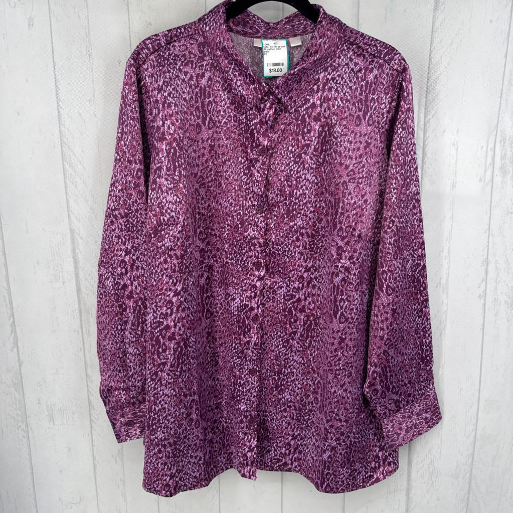 2X python print button down l/s top