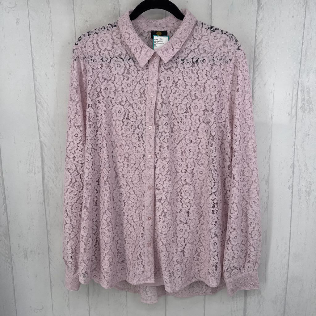 XXL lacebutton down l/s top