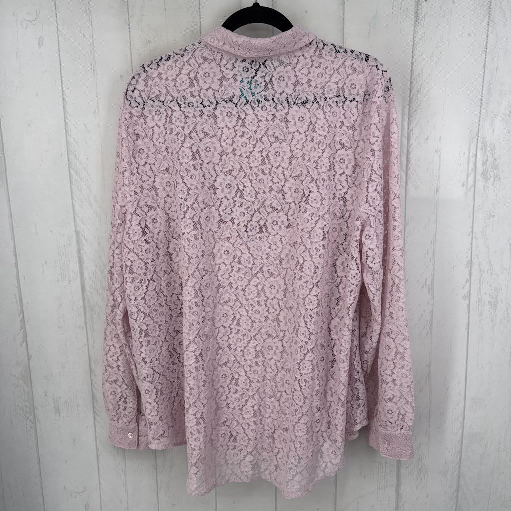 XXL lacebutton down l/s top