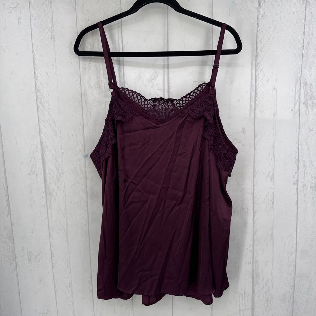 3X lace trim tank